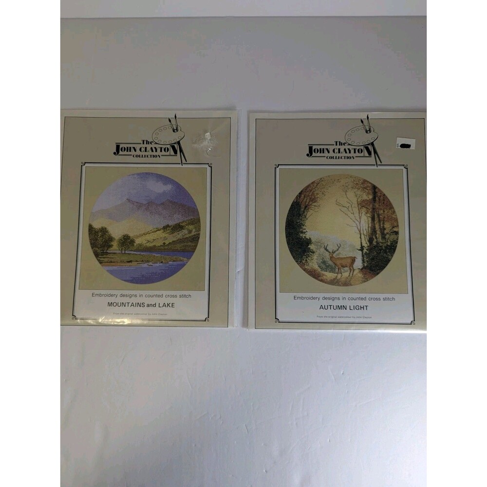 Lot 2 Heritage Stitchcraft John Clayton Cross Stitch Charts Mountains & Autumn